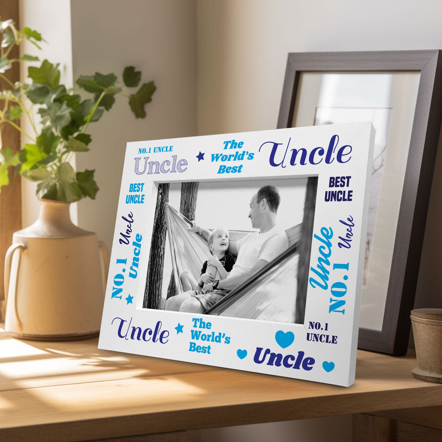 Novelty Gift For Uncle Birthday Fathers Day Wooden Uncle Frame