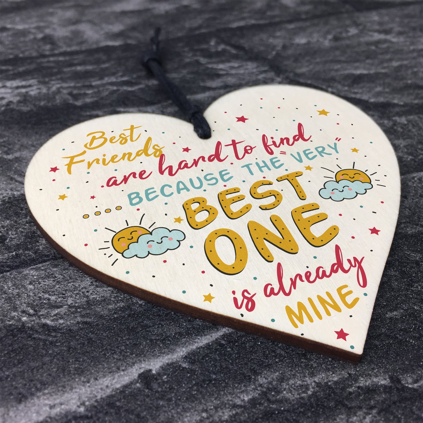 Best FRIEND Christmas Gifts Friendship Gift Wood Heart Thank You