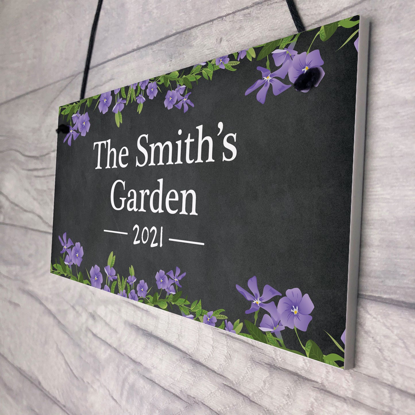 Personalised Floral Garden Summerhouse Shed Sign New Home Gift