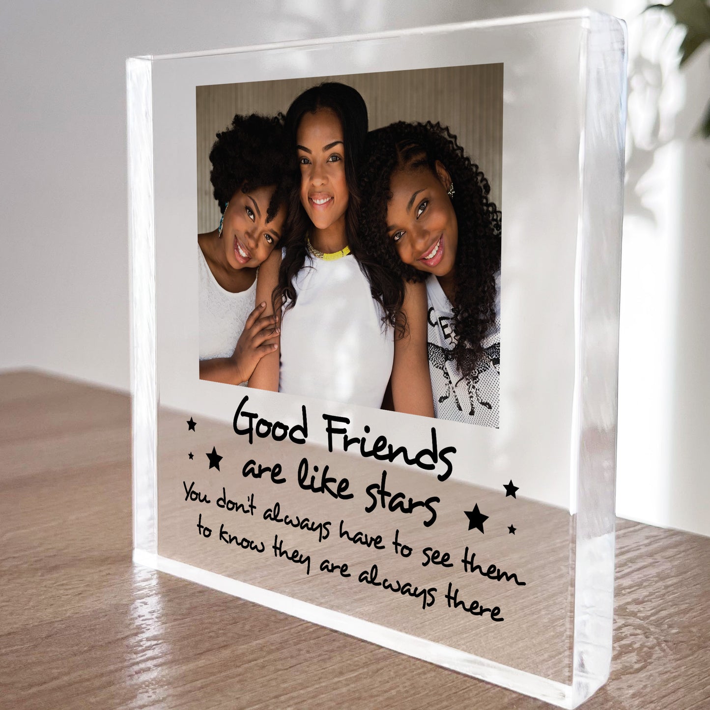 Acrylic Photo Block Personalised Best Friend Sign Friendship