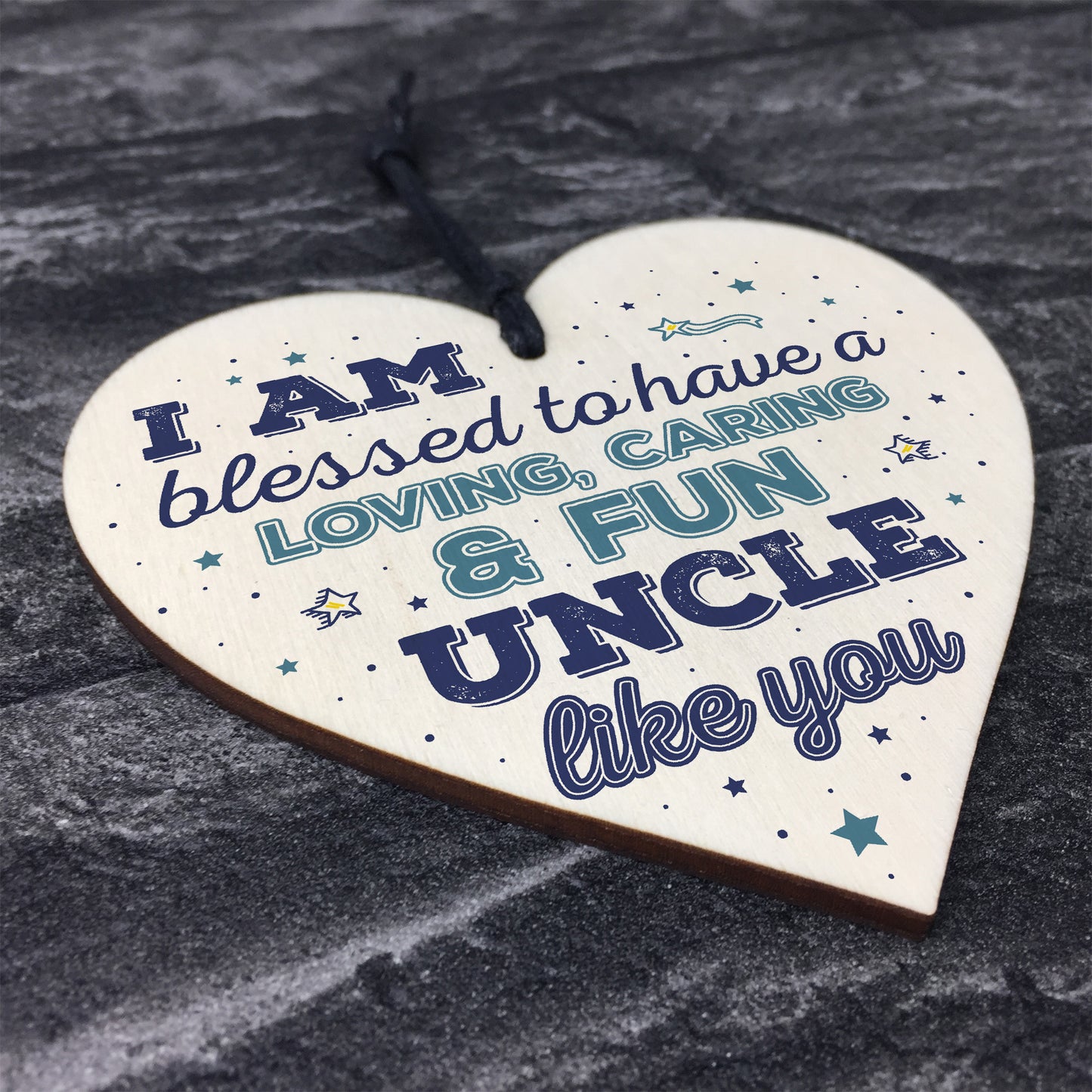 Uncle Gifts Birthday Friendship Sign Wood Heart Plaque Keepsake