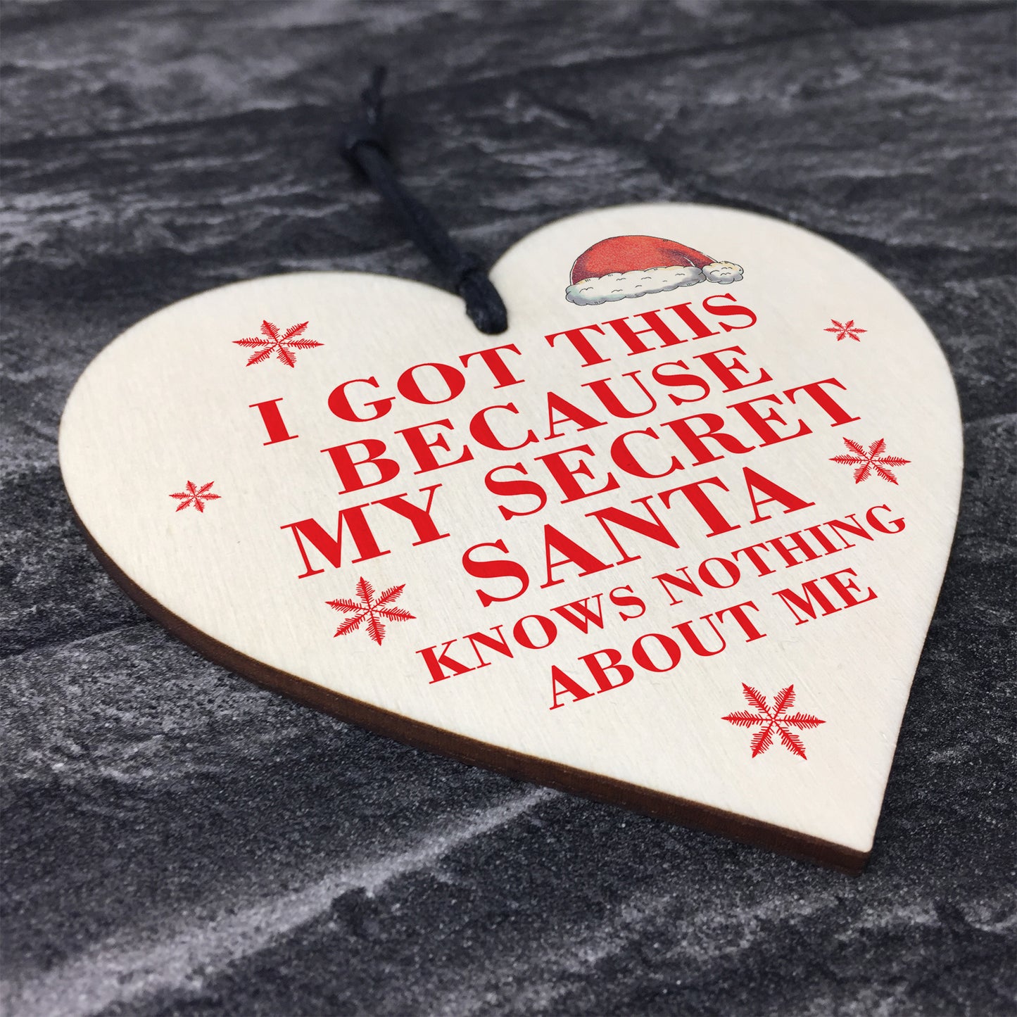 Secret Santa Gift Idea For Him Her Wood Heart Men Women