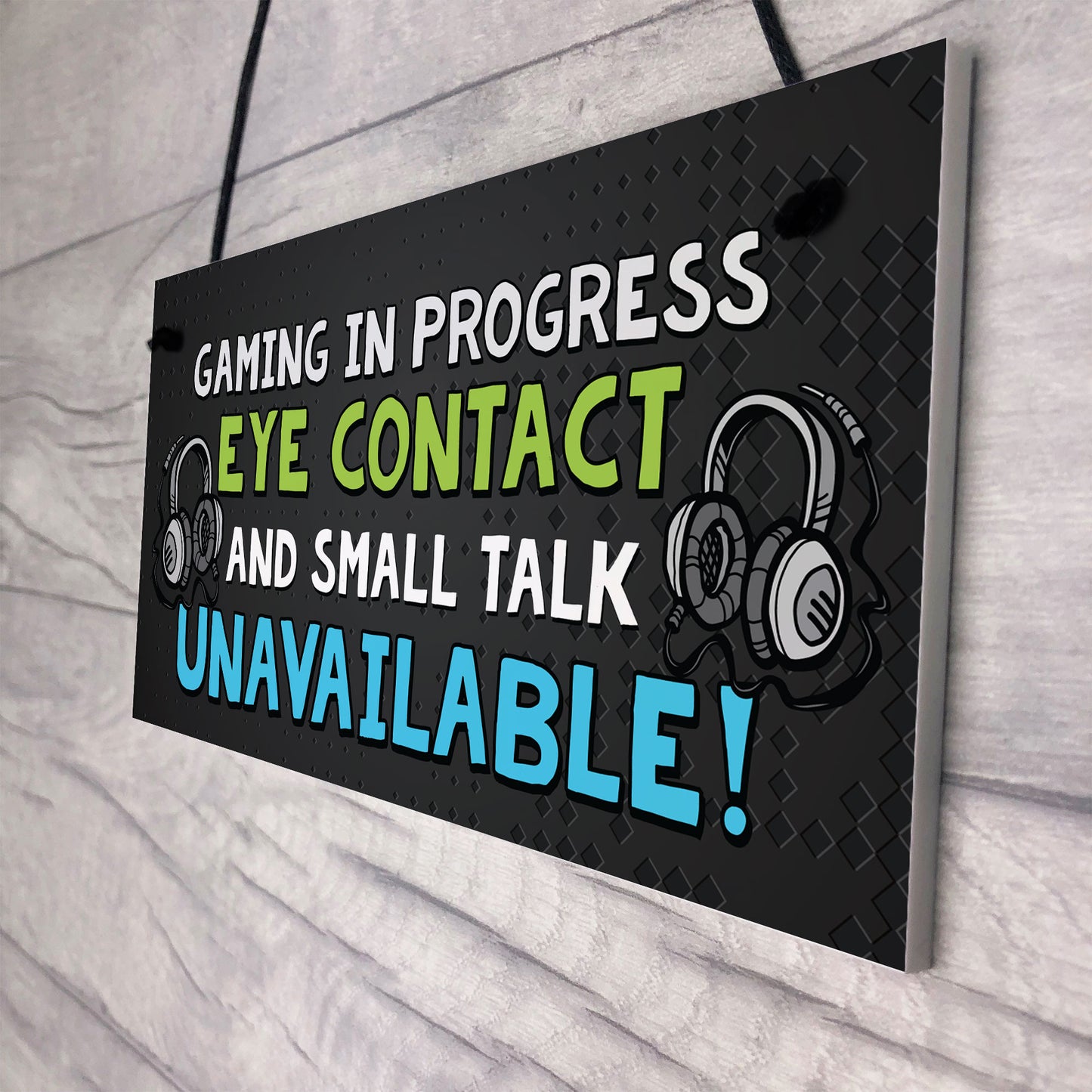 Gaming Bedroom Accessories Room Sign Novelty Birthday Plaque
