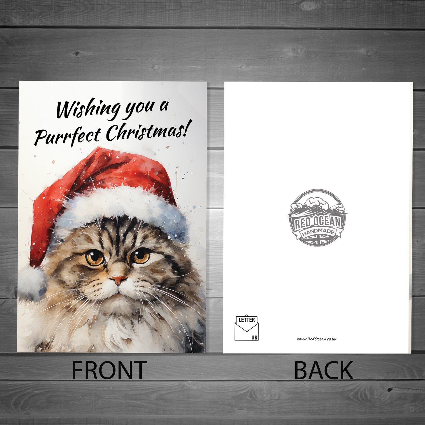 Christmas Card From The Cat Funny Card For Cat Mum Dad Funny