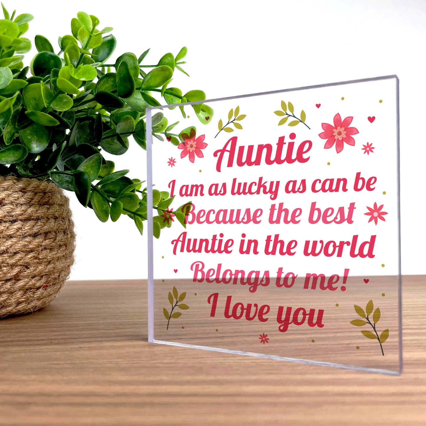Gifts For Her Auntie Gifts From Niece Nephew Standing Plaque