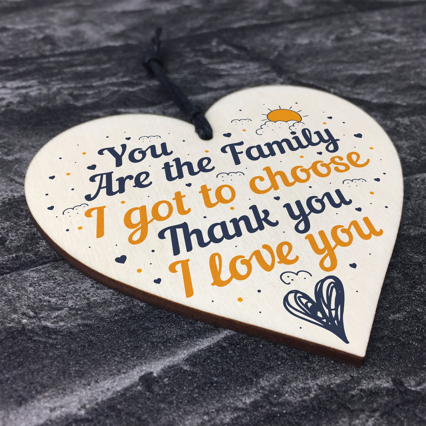 Best Friend Family Friendship Gift Wooden Heart Sign Birthday