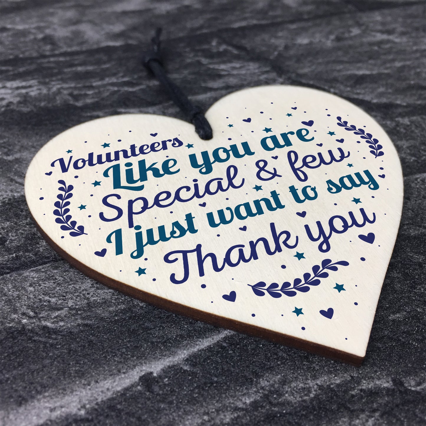 Volunteer Thank You Gift Wood Hanging Heart Gift For Colleagues