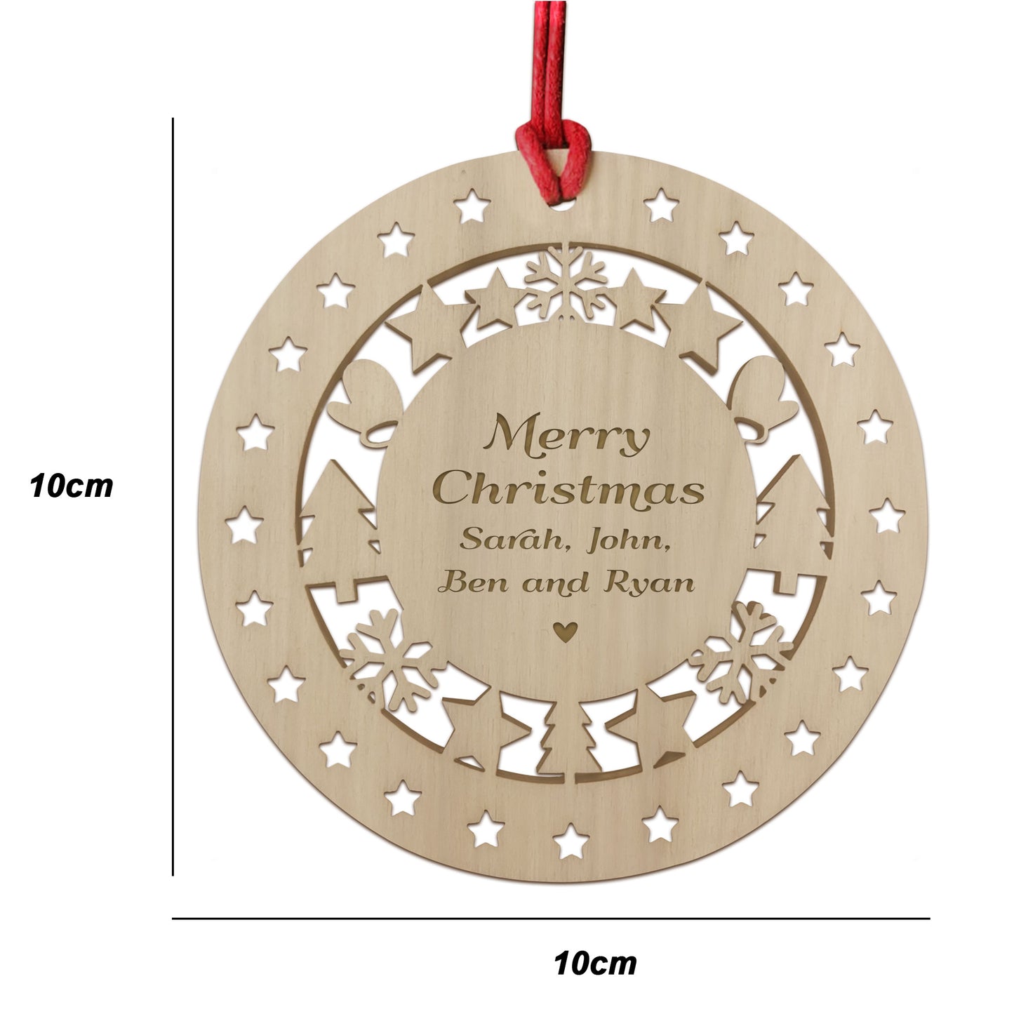 Personalised Christmas Tree Decoration Engraved Bauble