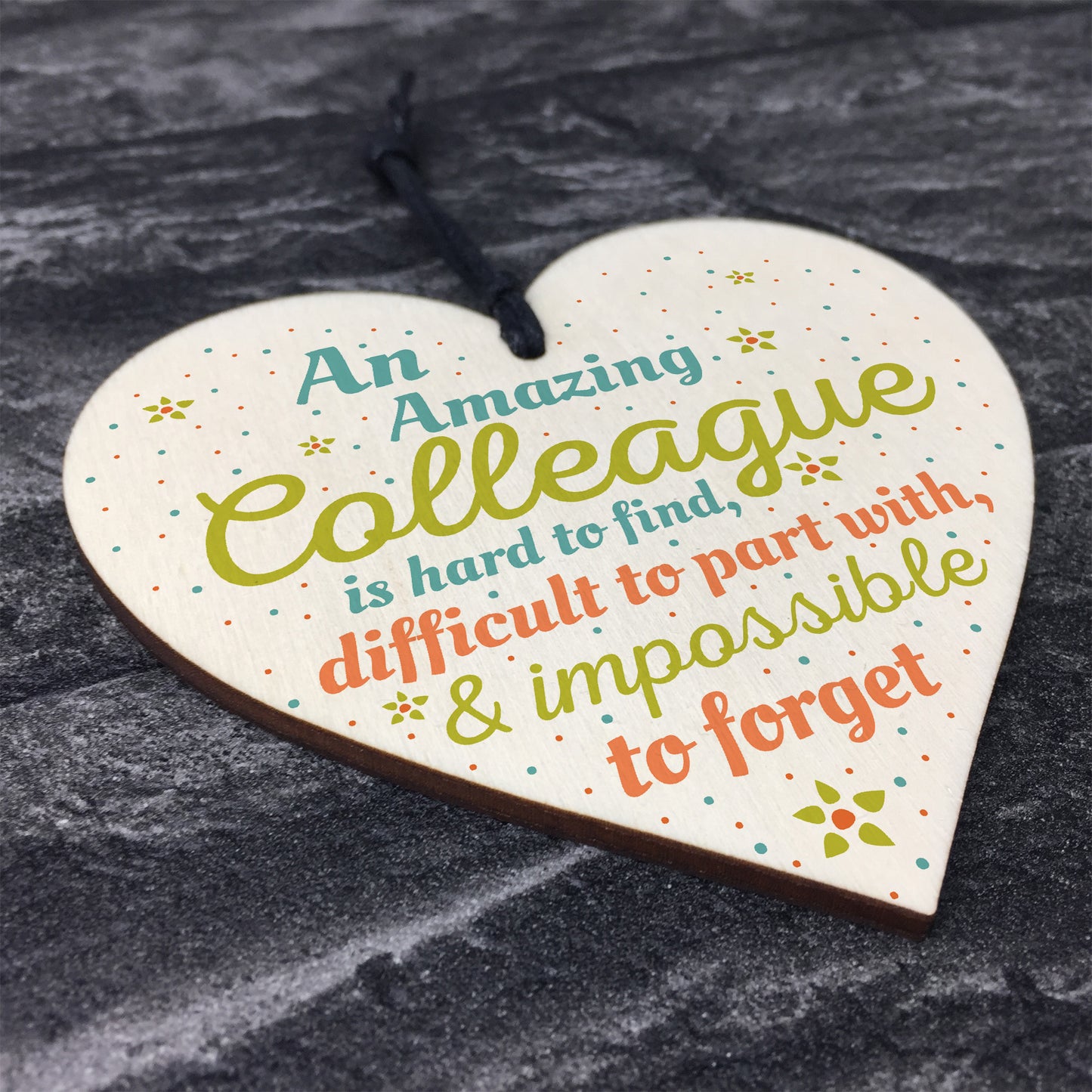 Amazing Colleague Wood Heart Plaque Friendship Work Thank You