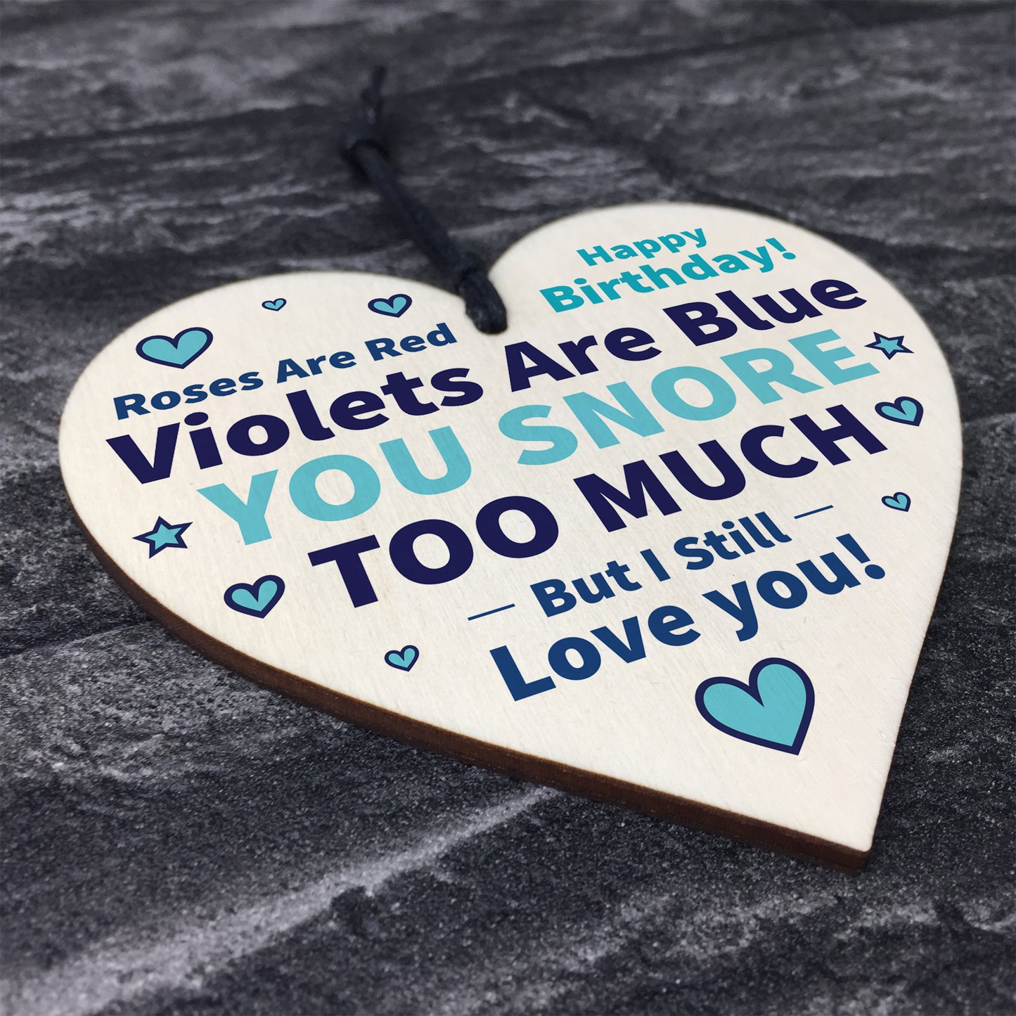 Funny Joke Birthday Gift For Him Her Heart Poem Boyfriend Wife