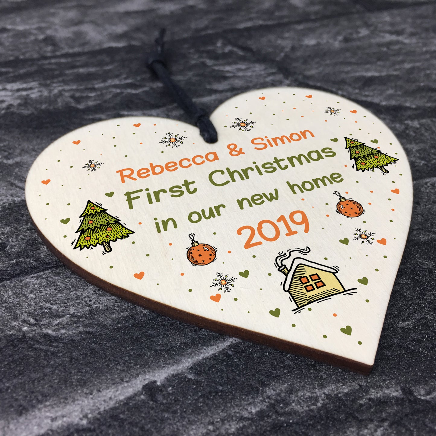 First Christmas New Home Tree Bauble Personalised House Warming
