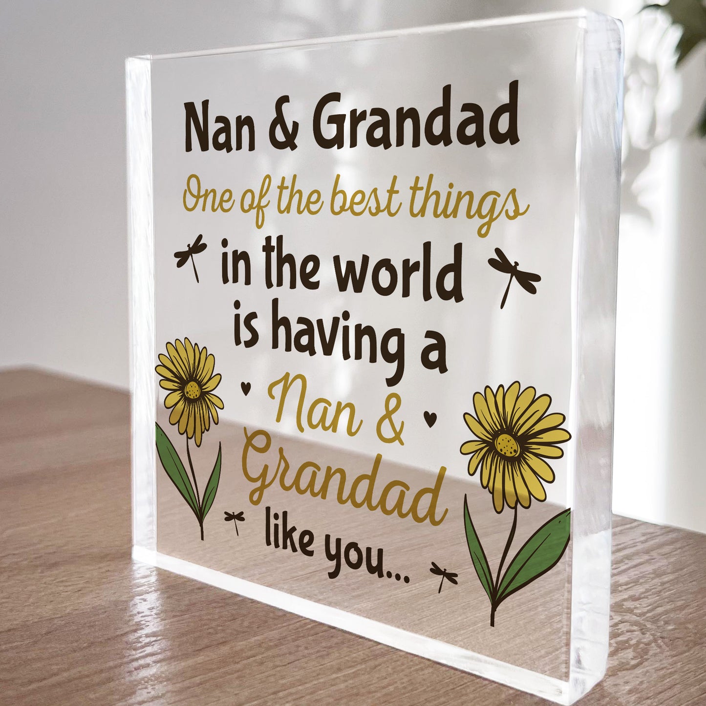 Nan and Grandad Gifts Acrylic Block Thank You Gift For Nan
