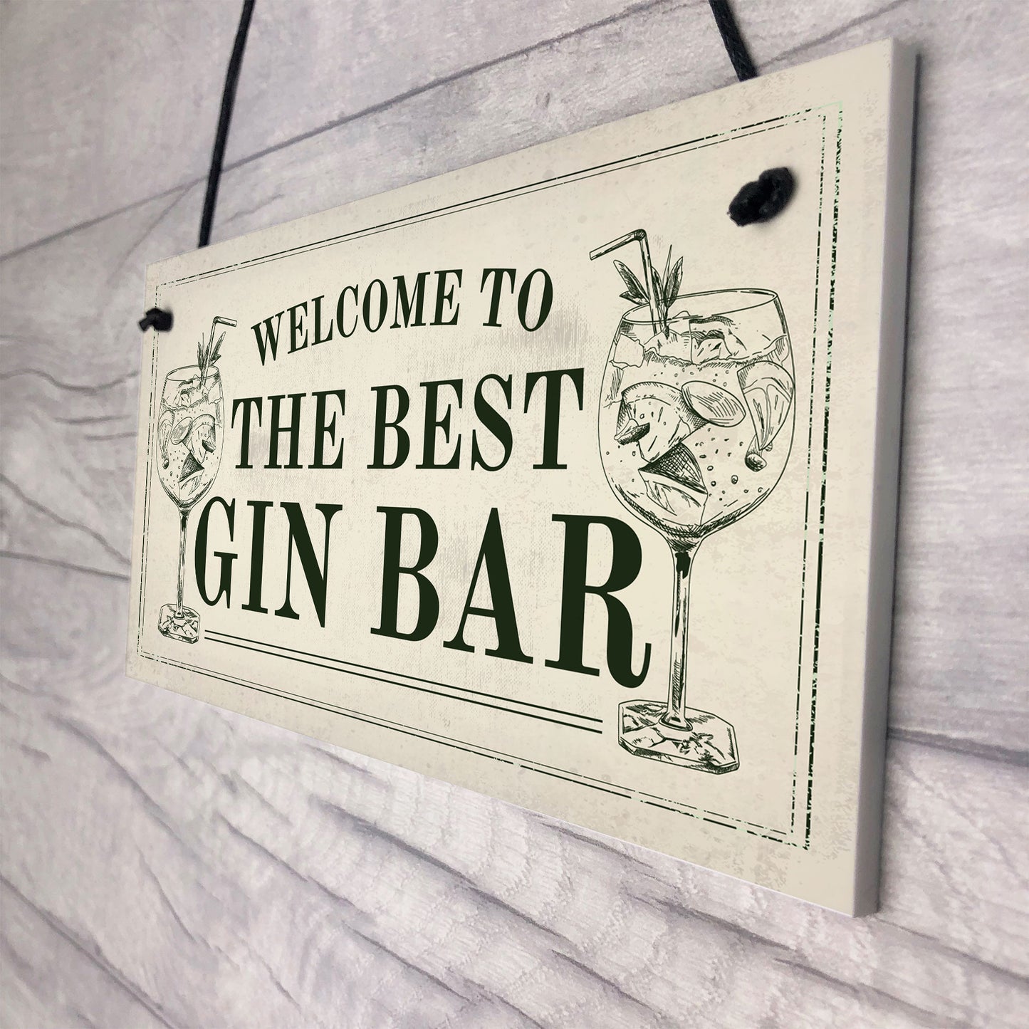 Best Gin Bar Sign Shabby Chic Home Bar Garden Summerhouse