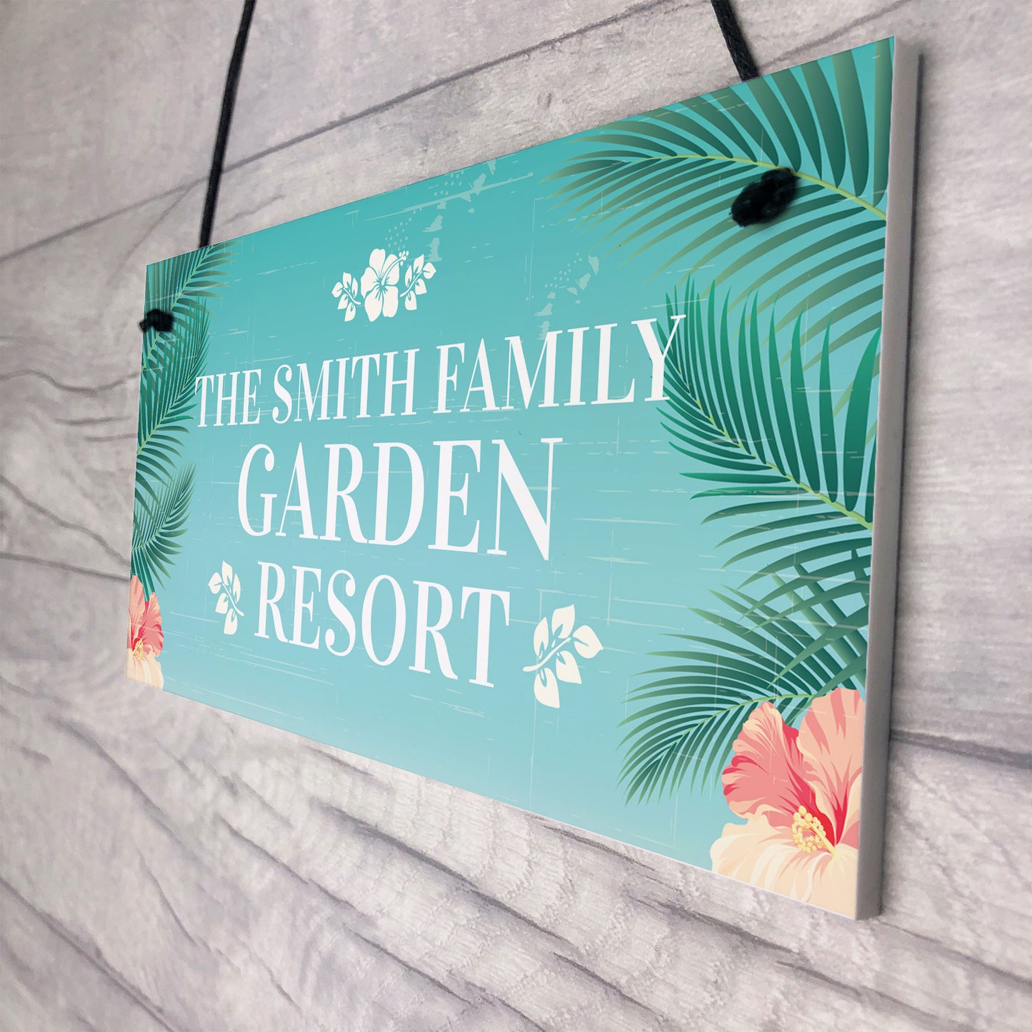 GARDEN RESORT Sign Personalised Garden Sign For Outdoor