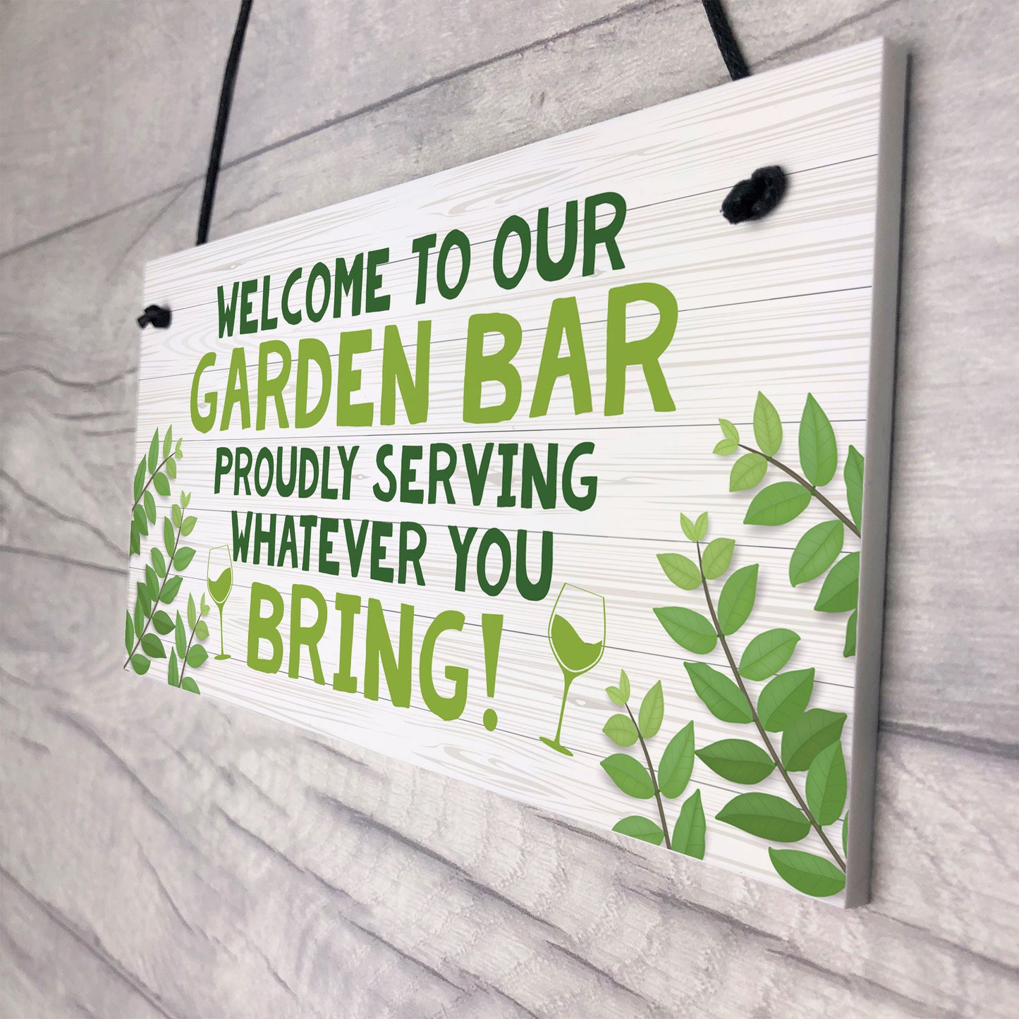 Garden Bar Sign Hanging Door Wall Home Bar Sign Alcohol Sign