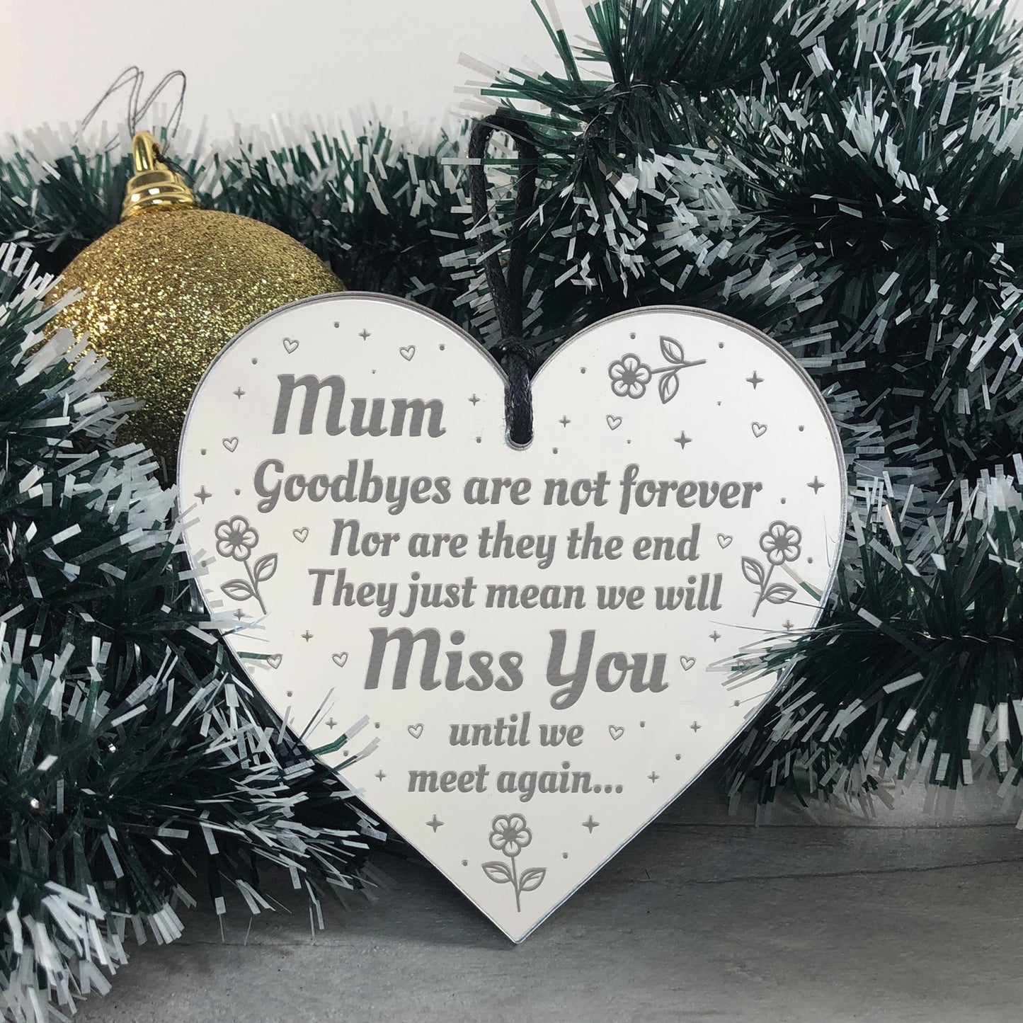 Christmas Memory Baubles For Mum Christmas Memorial Gift Acrylic