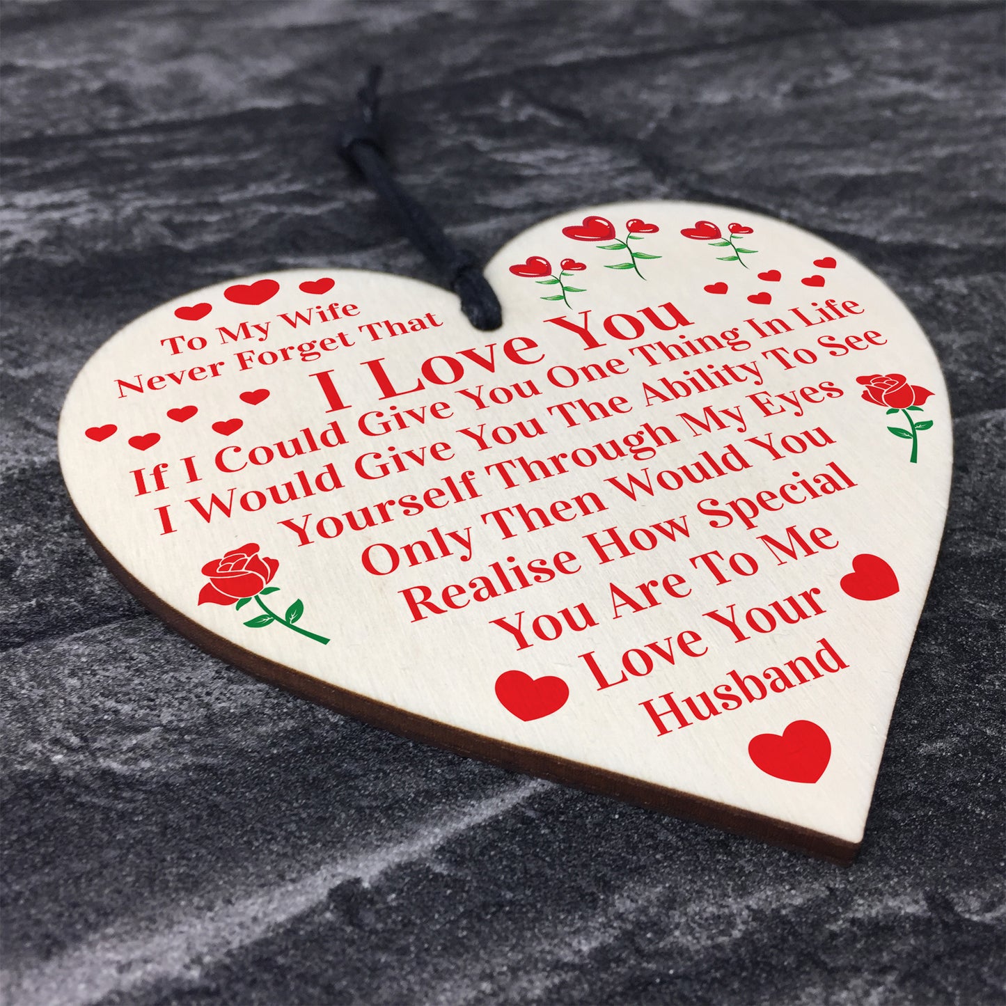 Gift For Wife Wooden Heart Gifts For Wife From Husband