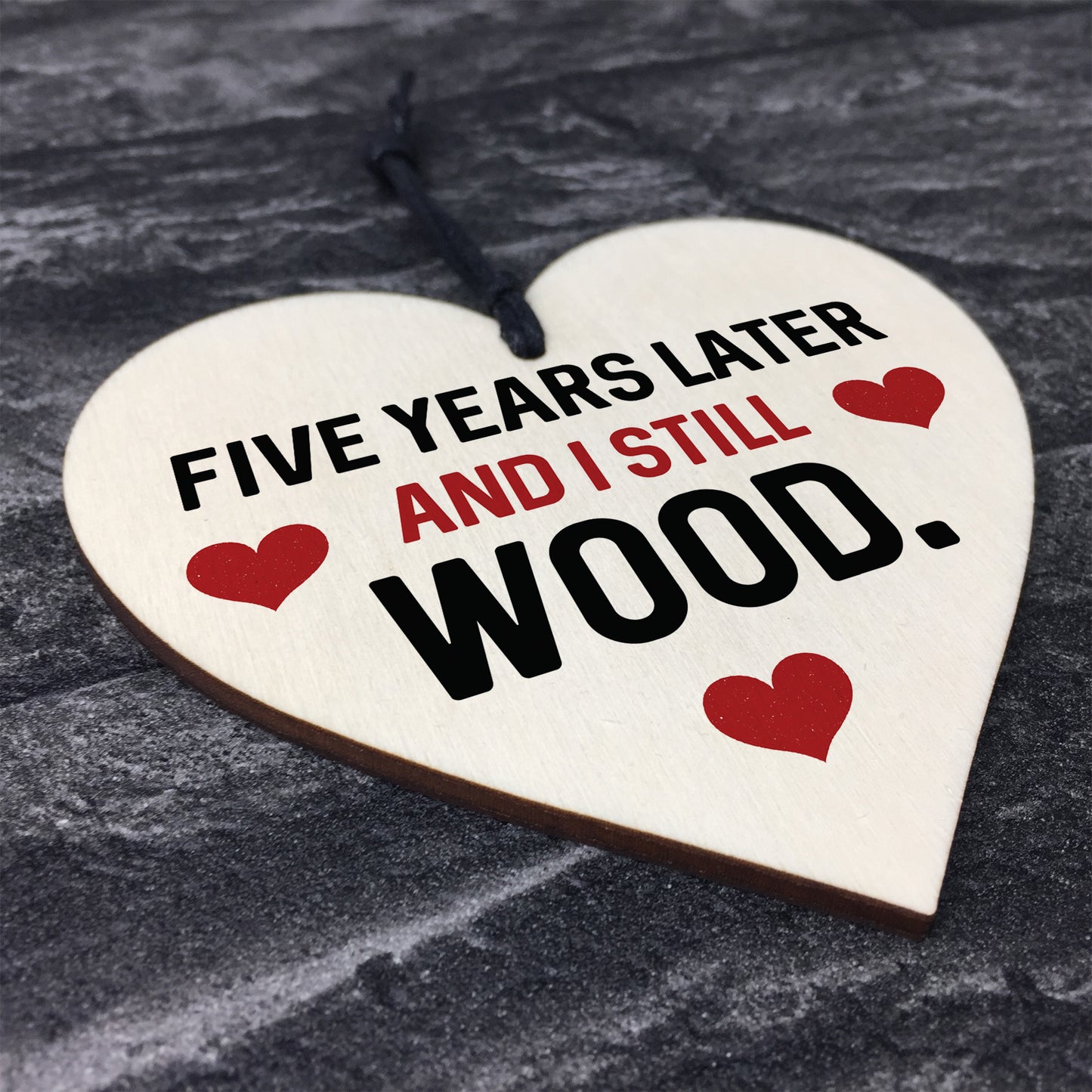 Funny 5th Anniversary Gift For Wife Husband Heart Gift For Him