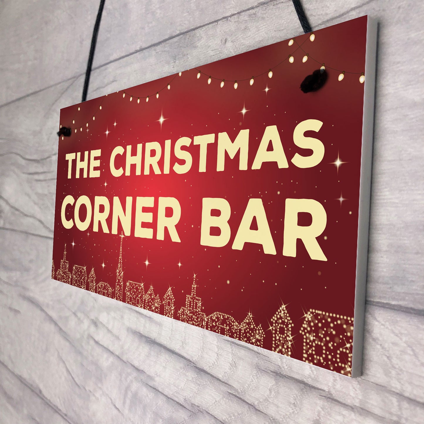 Christmas Corner Bar Novelty Bar Sign For Home Gin Beer Wine