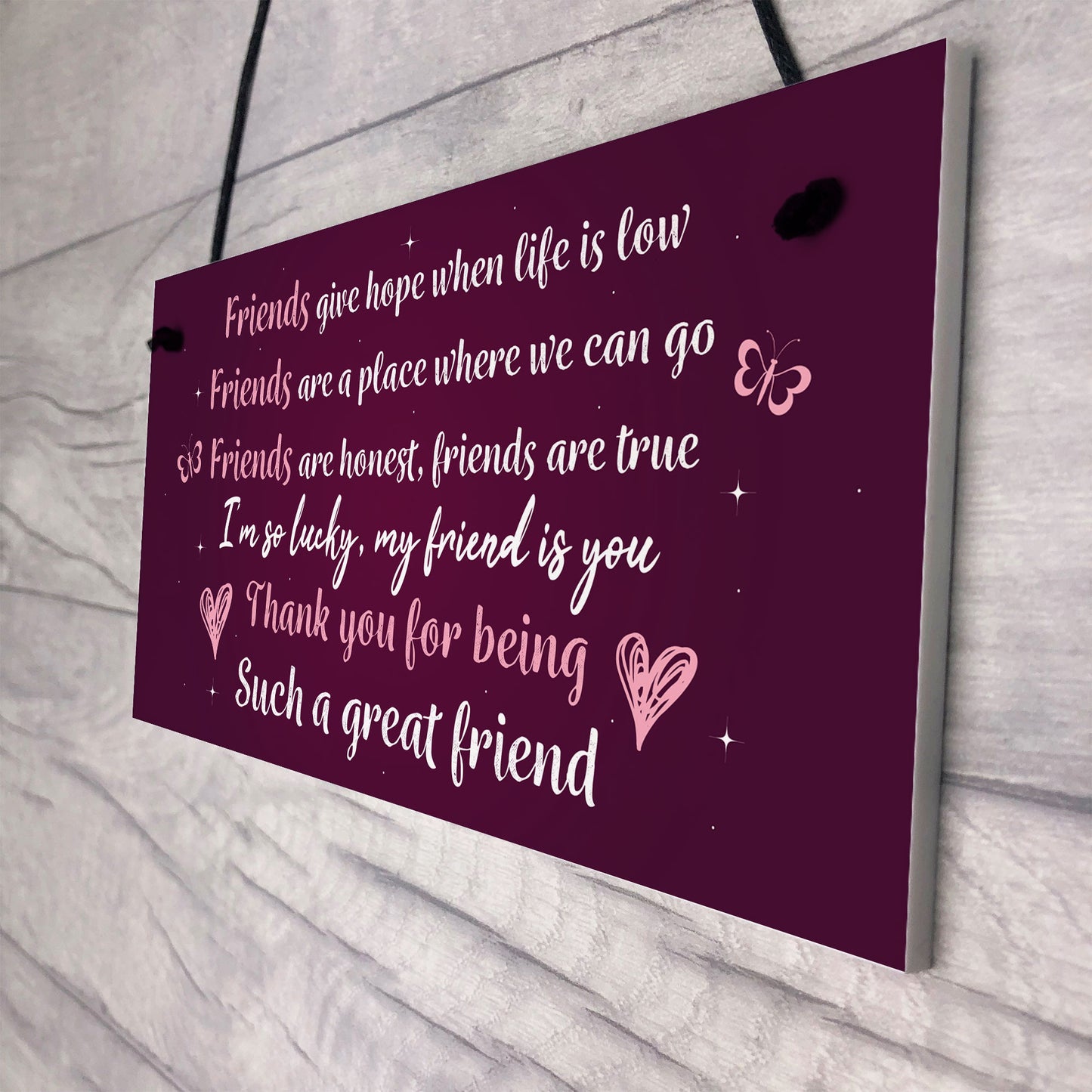 Thank You Gift For Best Friend Hanging Friendship Sign