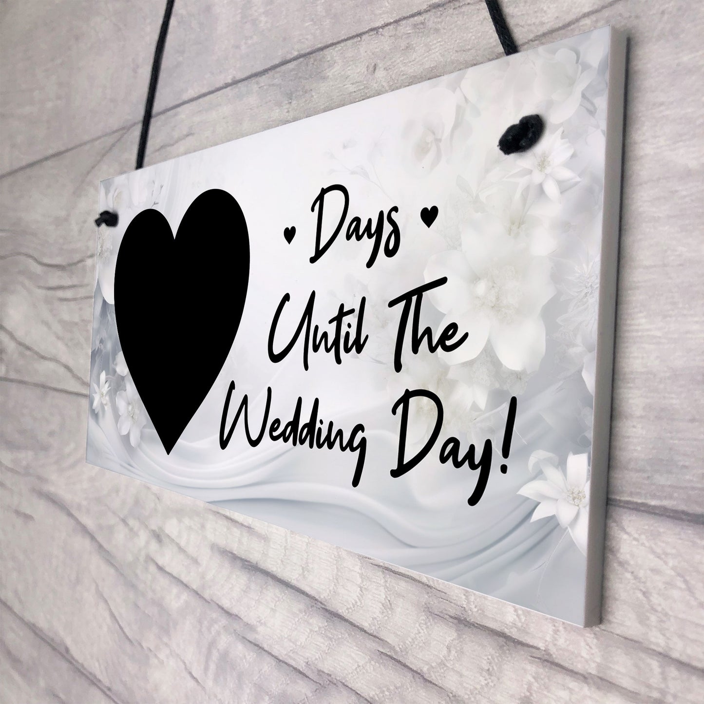 Wedding Countdown Plaque For Bride To Be Engagement Gifts