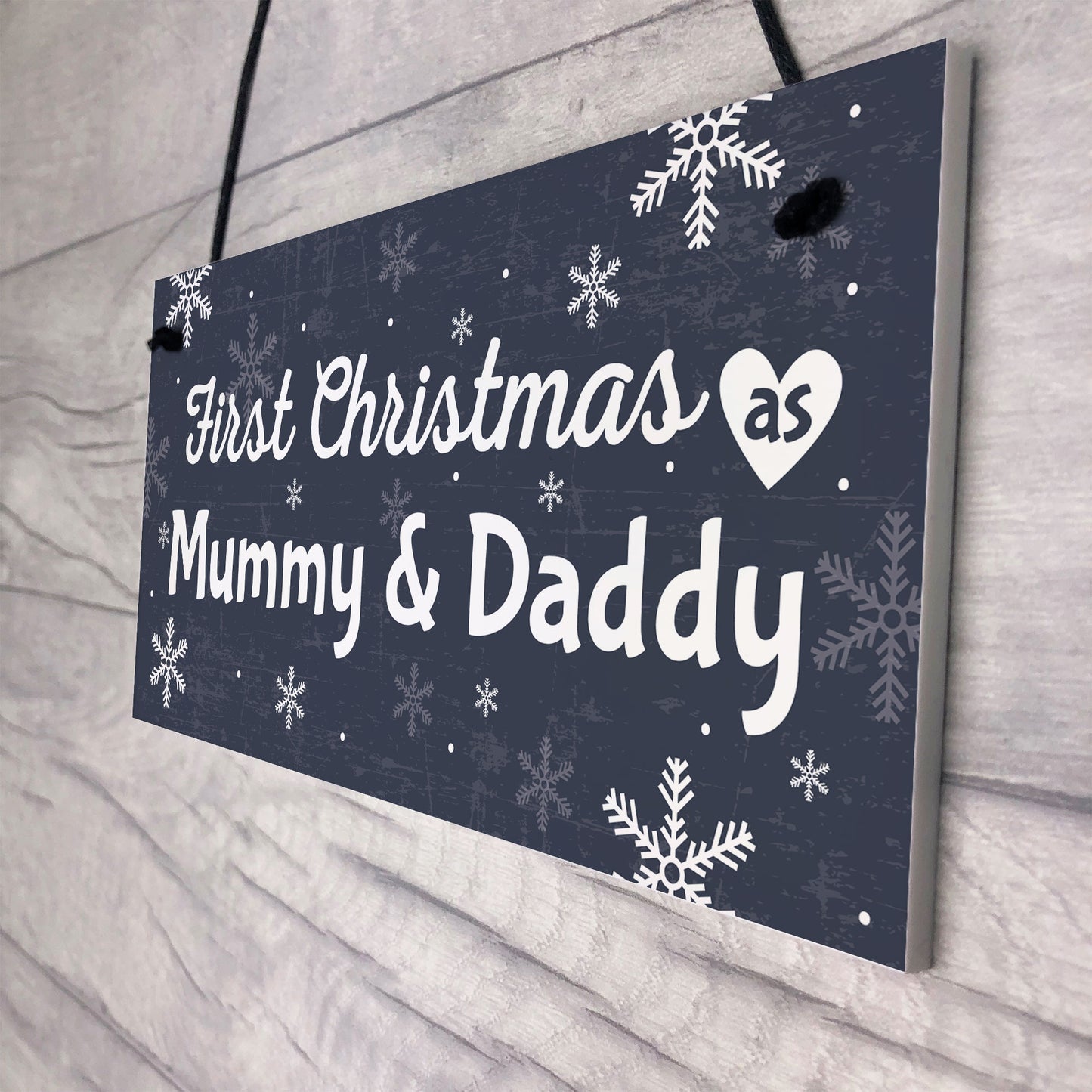 First 1st Christmas As Mummy Daddy Plaque Baby Xmas Gift