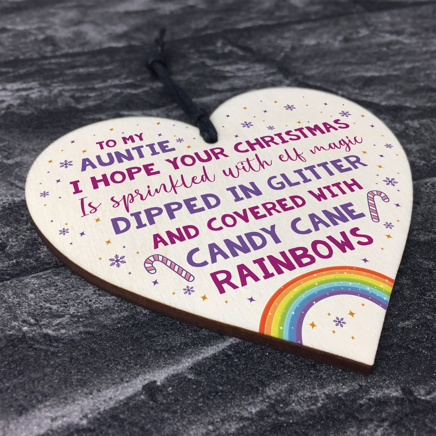 Auntie Plaque Wooden Heart Auntie Birthday Christmas Gift