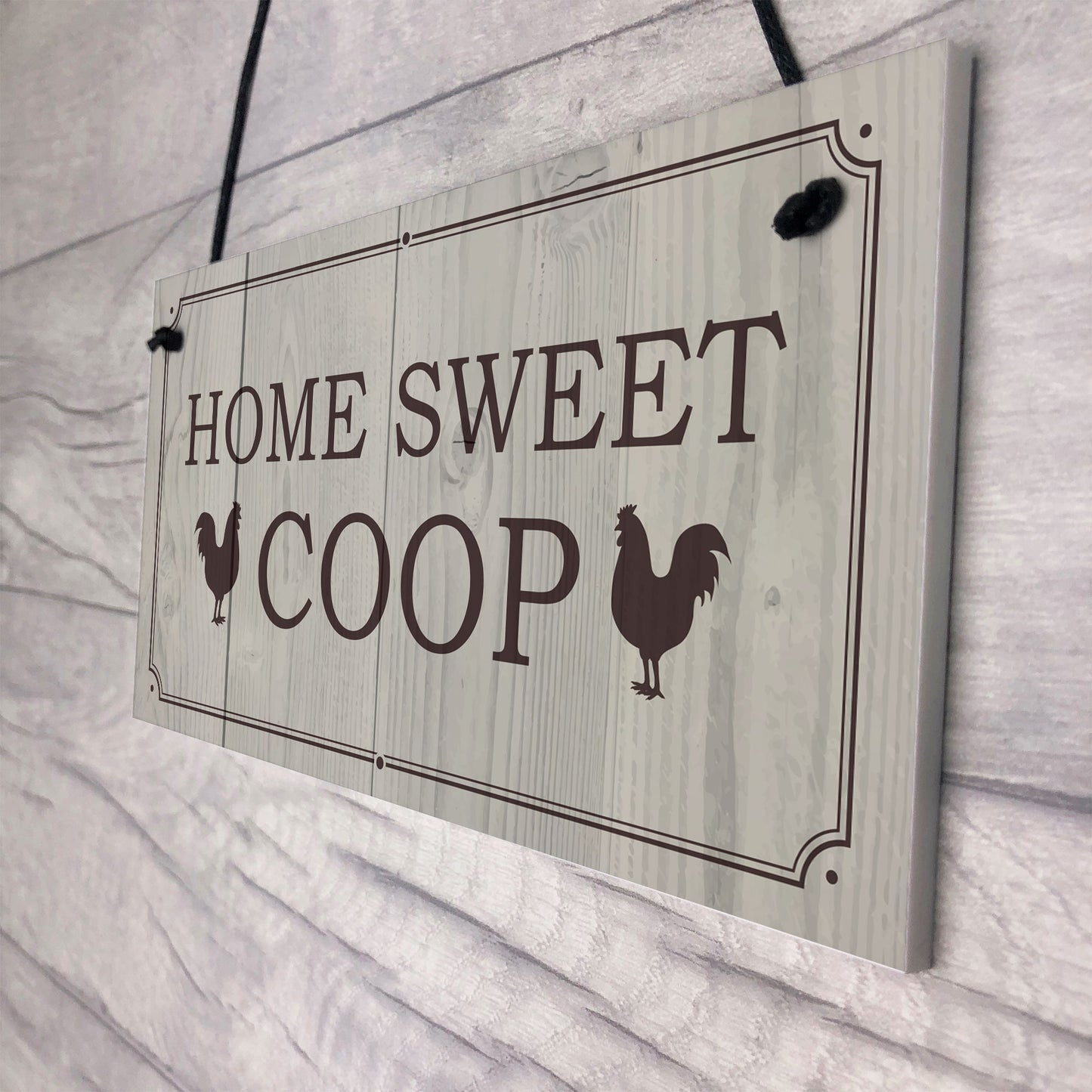 Funny Chicken Sign HOME SWEET COOP Outdoor Garden Sign