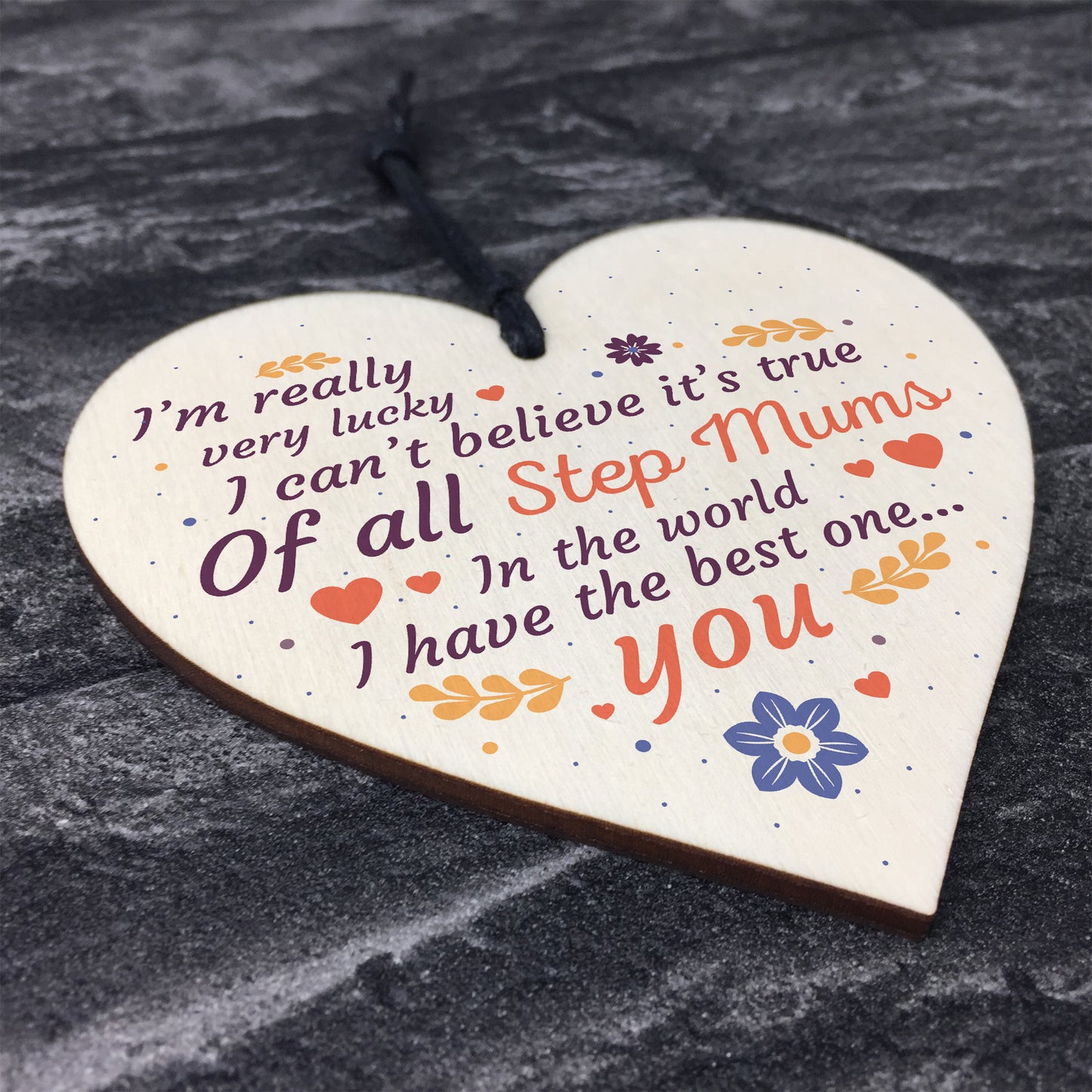 Handmade Best Stepmum Novelty Plaque Gifts For Mum Thank You