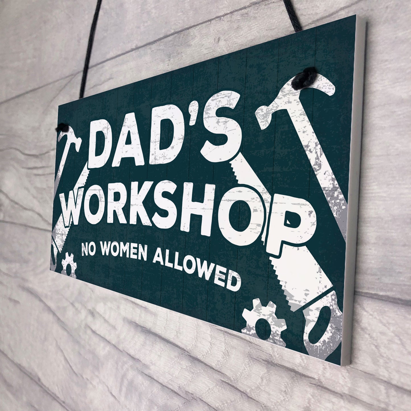 Dad's Workshop Funny Man Cave Sign Dad Gifts For Christmas