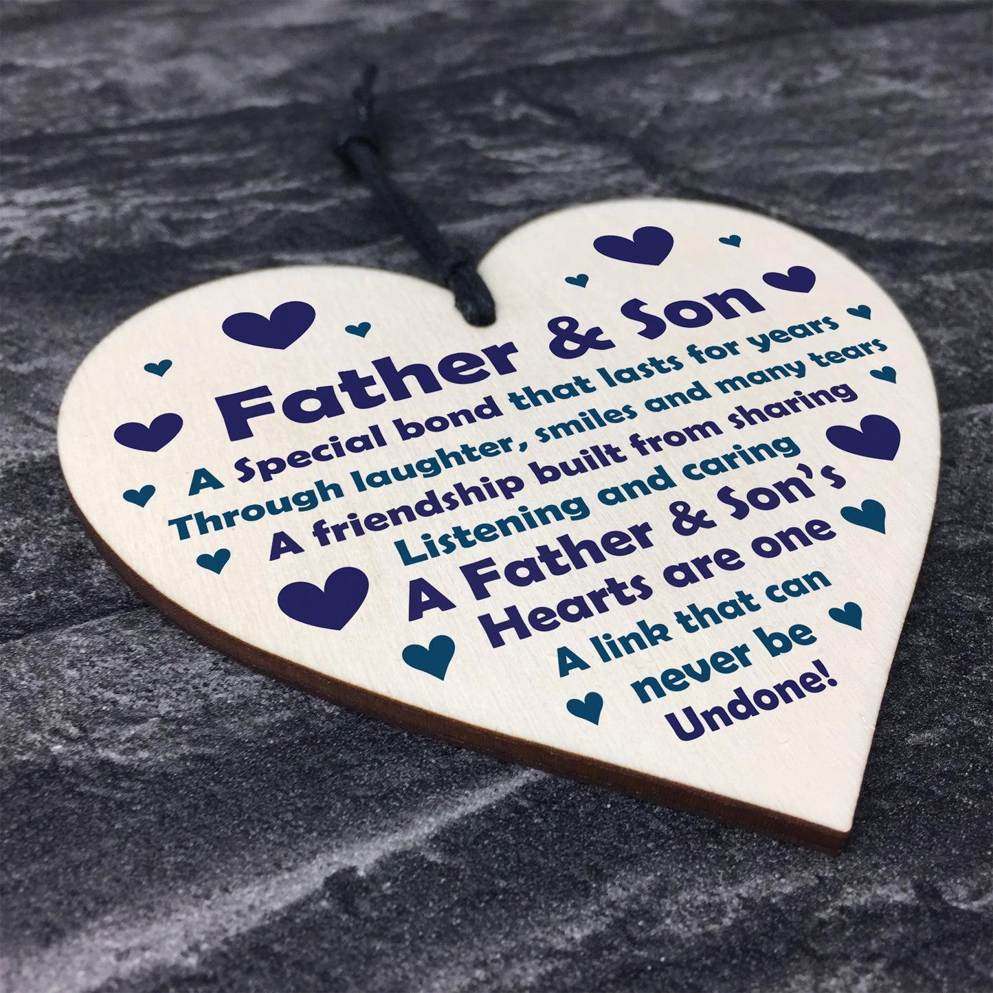Father And Son Gifts Wood Heart Son Birthday Gifts From Dad