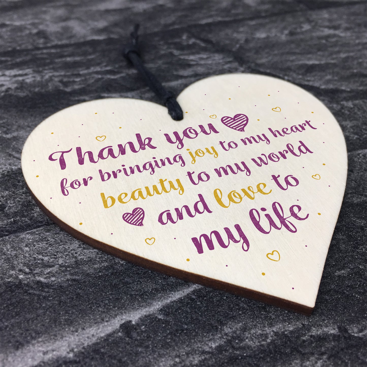 Thank You Gift Wedding Anniversary Gift Wood Heart Gift For Her