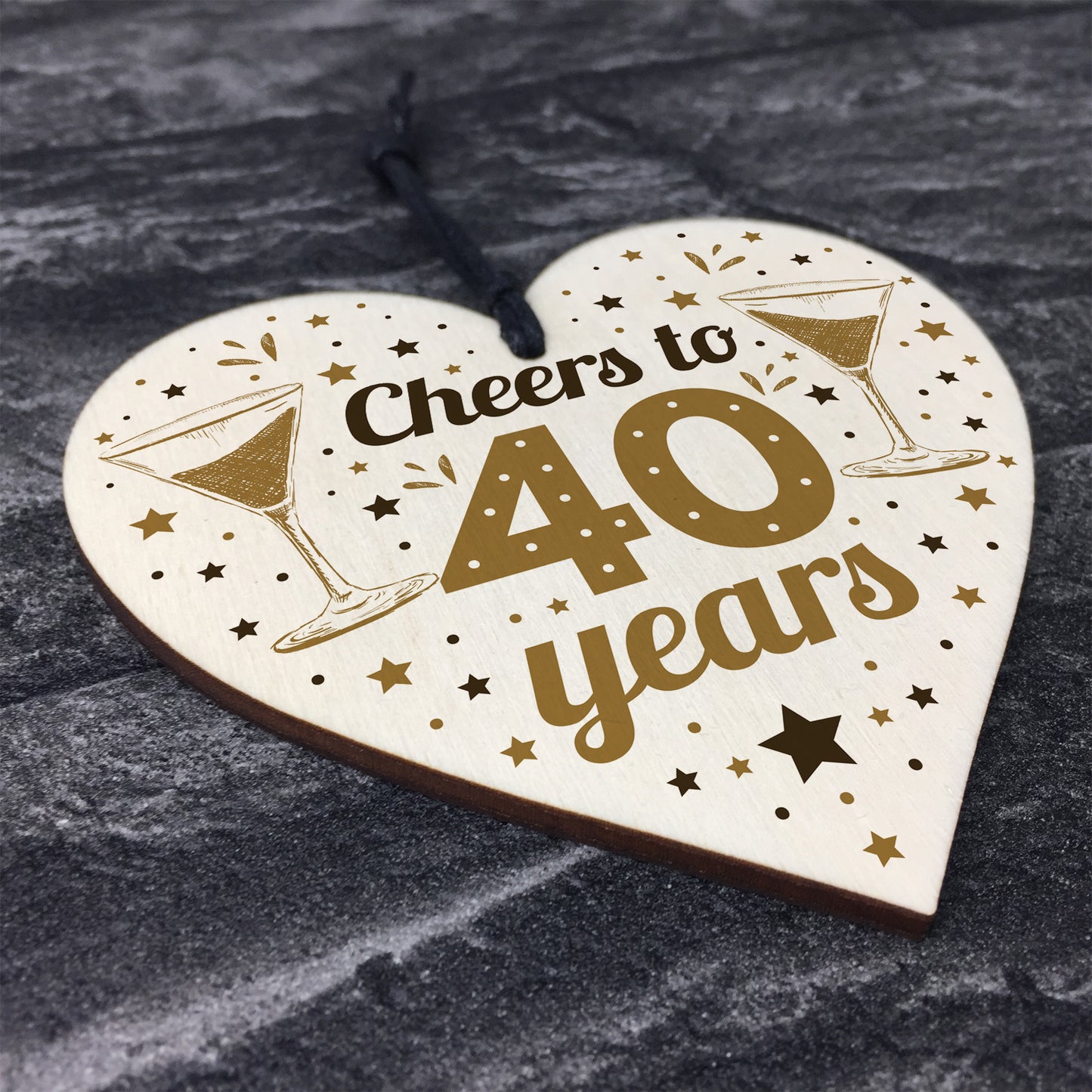 40th Birthday Gifts For Women / Men Heart 40th Birthday Cards