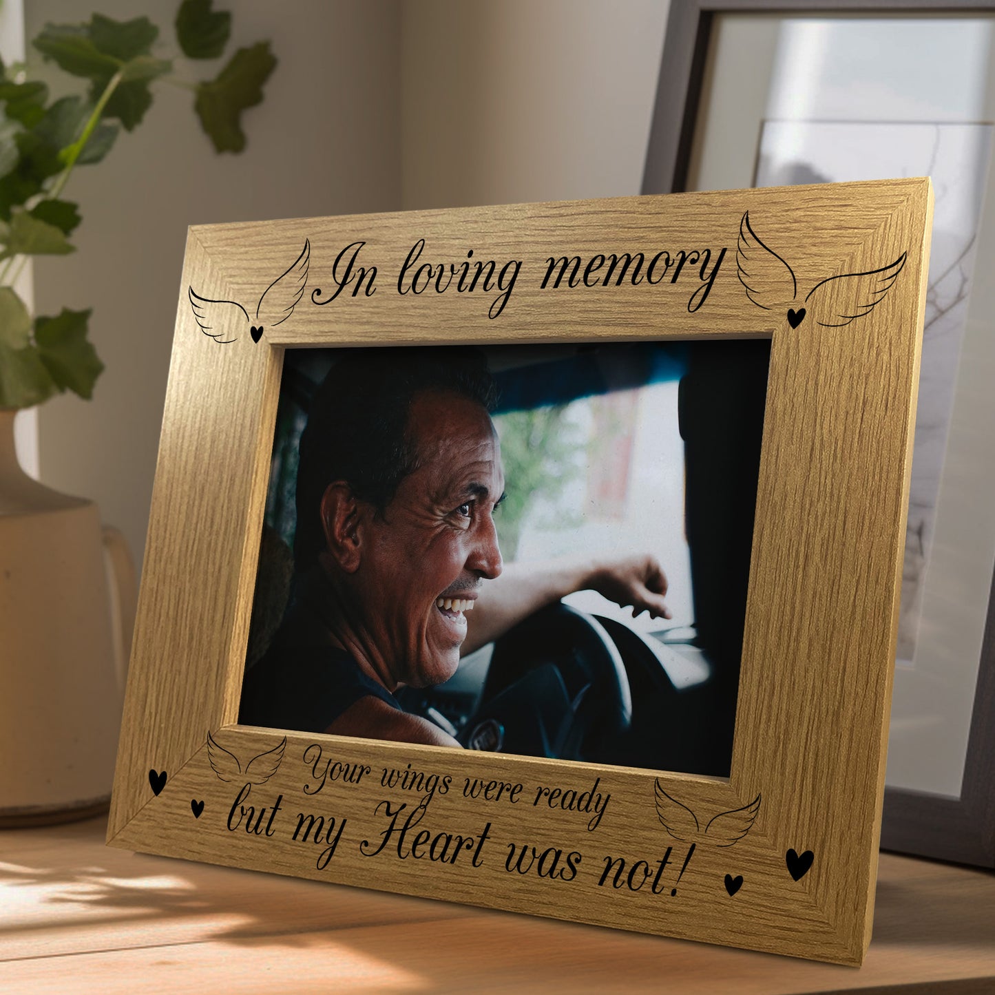 In Loving Memory Wooden Photo Frame Memorial Gift For Dad Mum