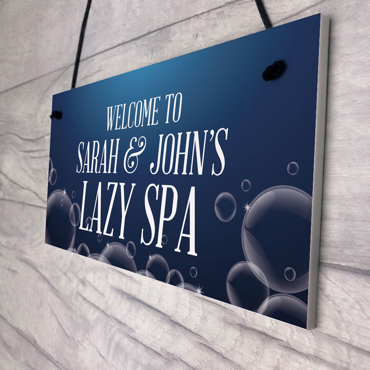Personalised Lazy Spa Hot Tub Sign Acessories Home Garden Sign