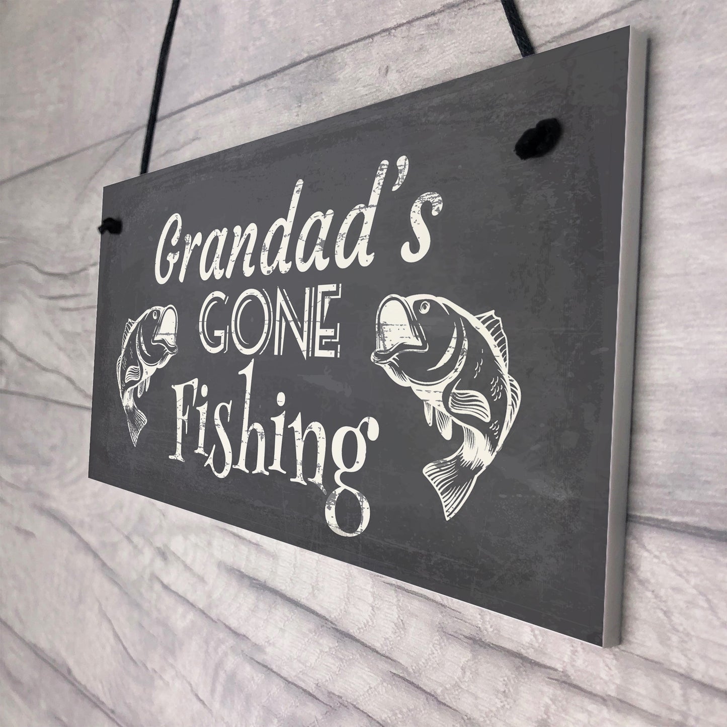 Grandad's Gone Fishing Dad Fisherman Grandad Hanging Wall