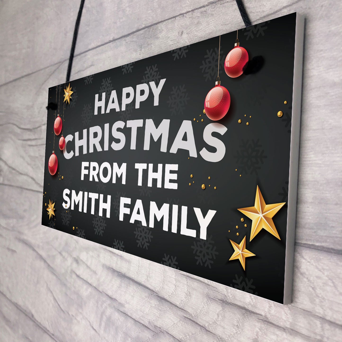 Happy Christmas Welcome Sign Personalised Christmas Decoration