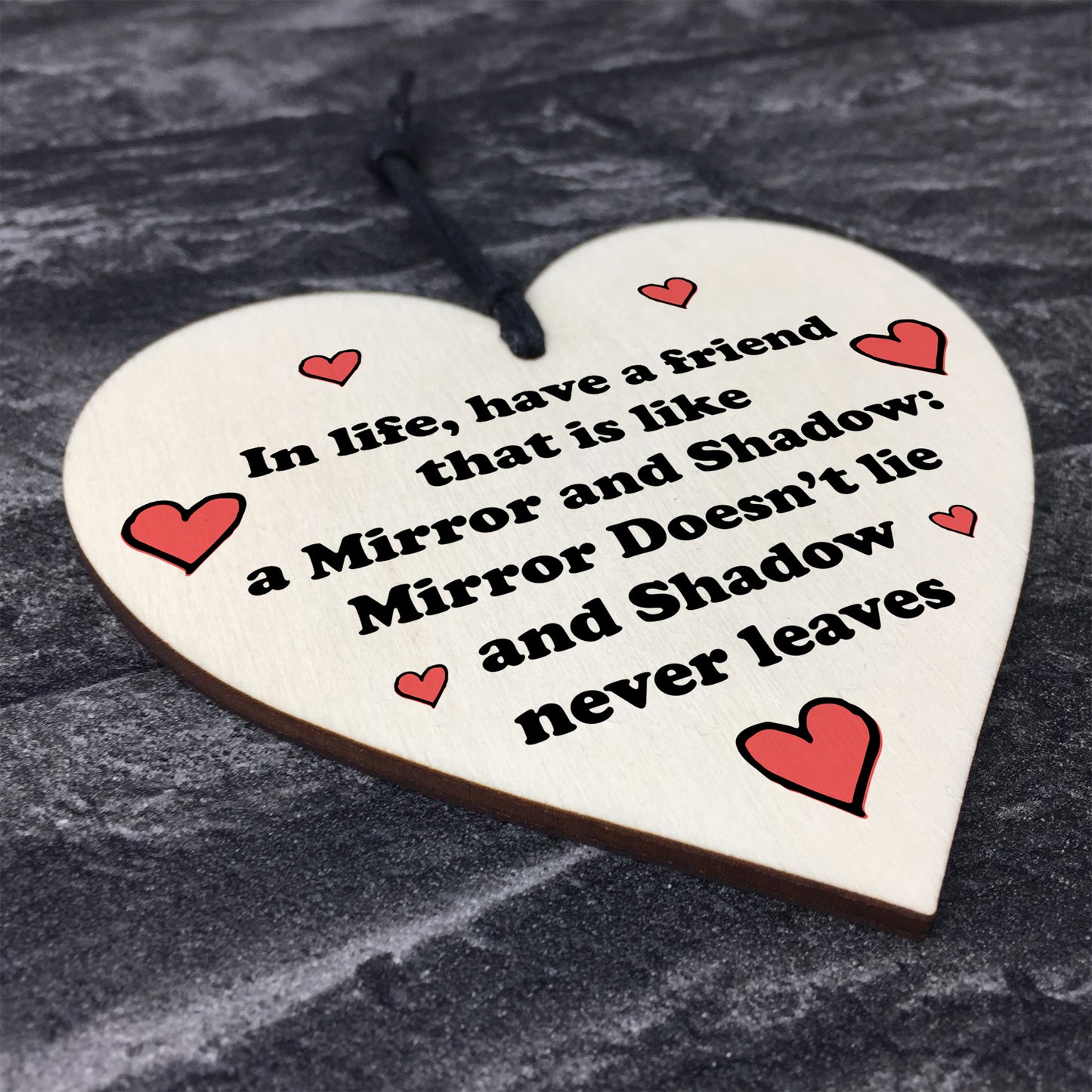 Friendship Gift For Best Friend Christmas Birthday Wood Heart