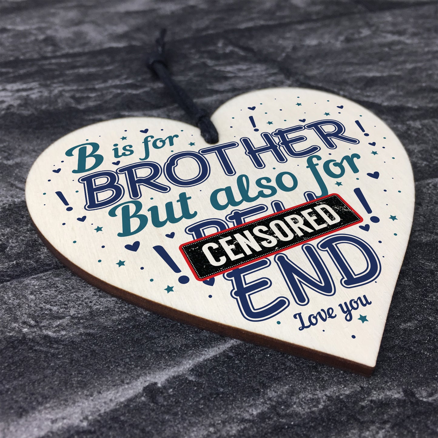 Funny Birthday Gifts For Brother Novelty Rude Family Gift Heart