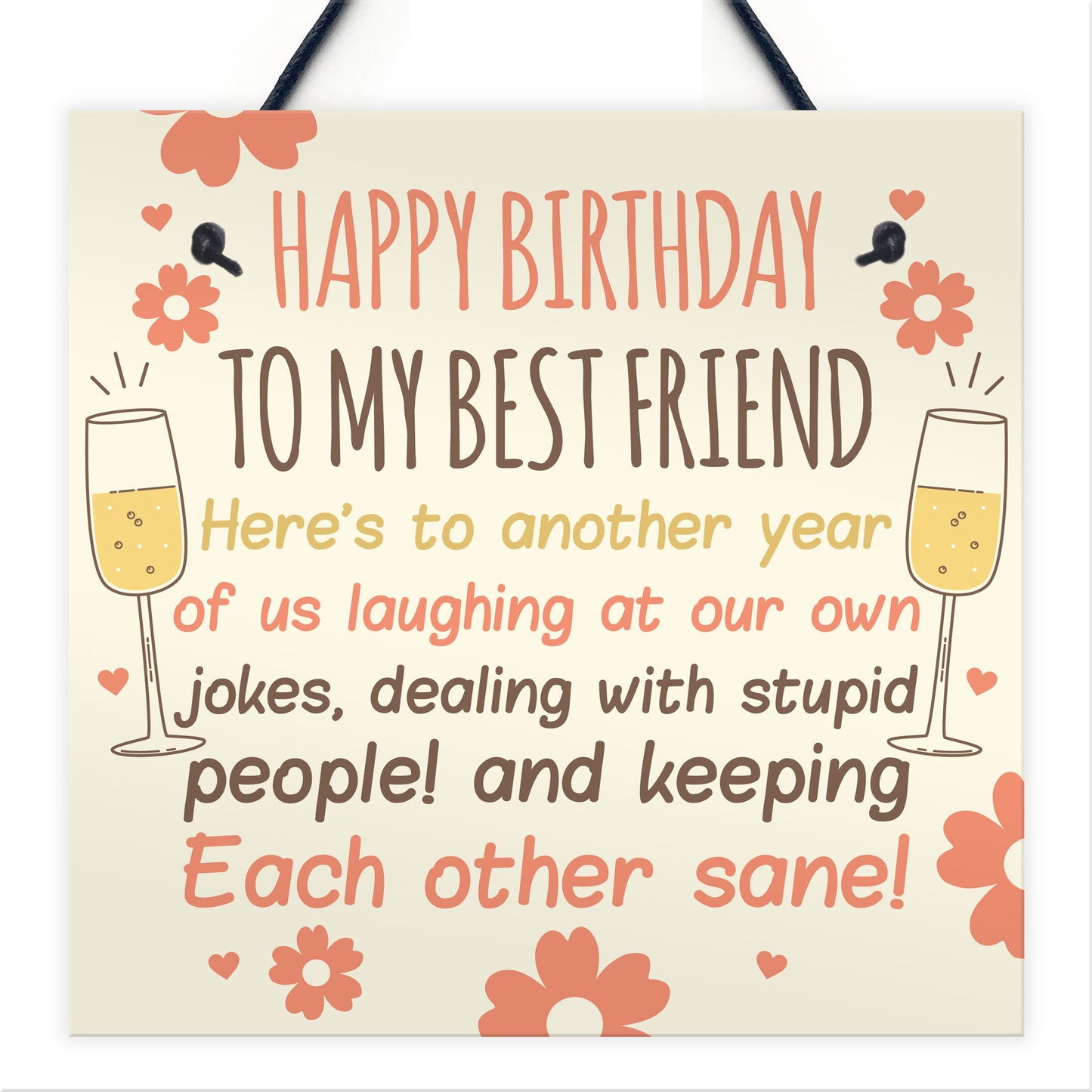 Funny Best Friend Birthday Card Friendship Gifts Sign