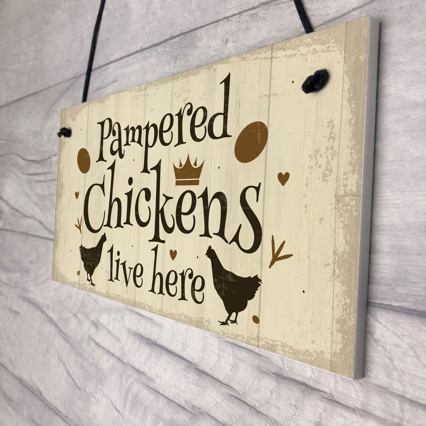 Chicken Coop Sign Outdoor Garden Plaque Hanging Door Wall Sign