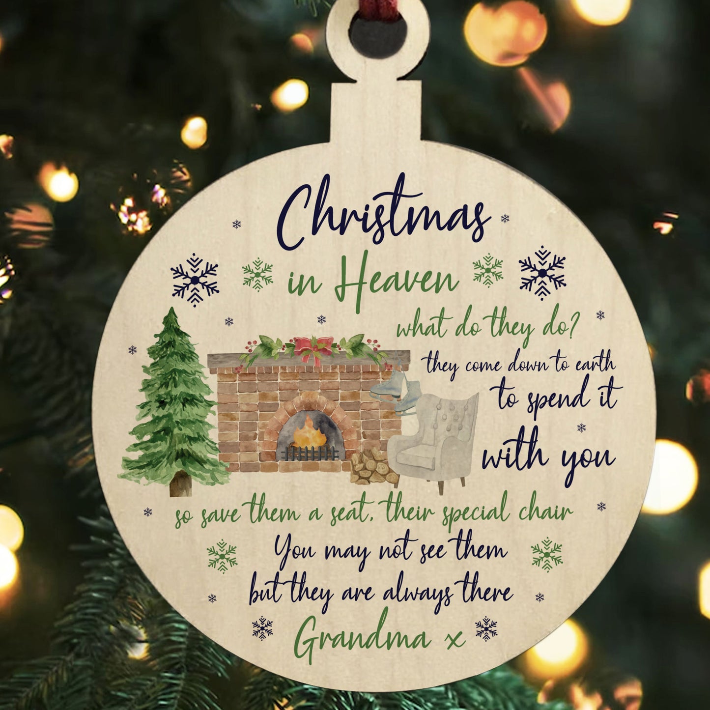 Christmas Bauble For Grandma Remembrance Christmas In Heaven