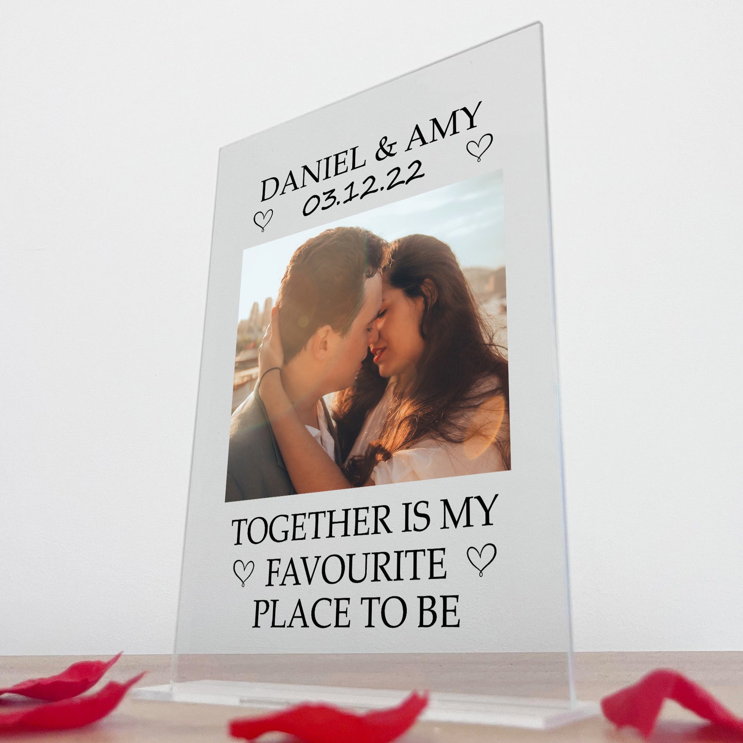Personalised Anniversary Photo Plaque Gift For Boyfriend Her