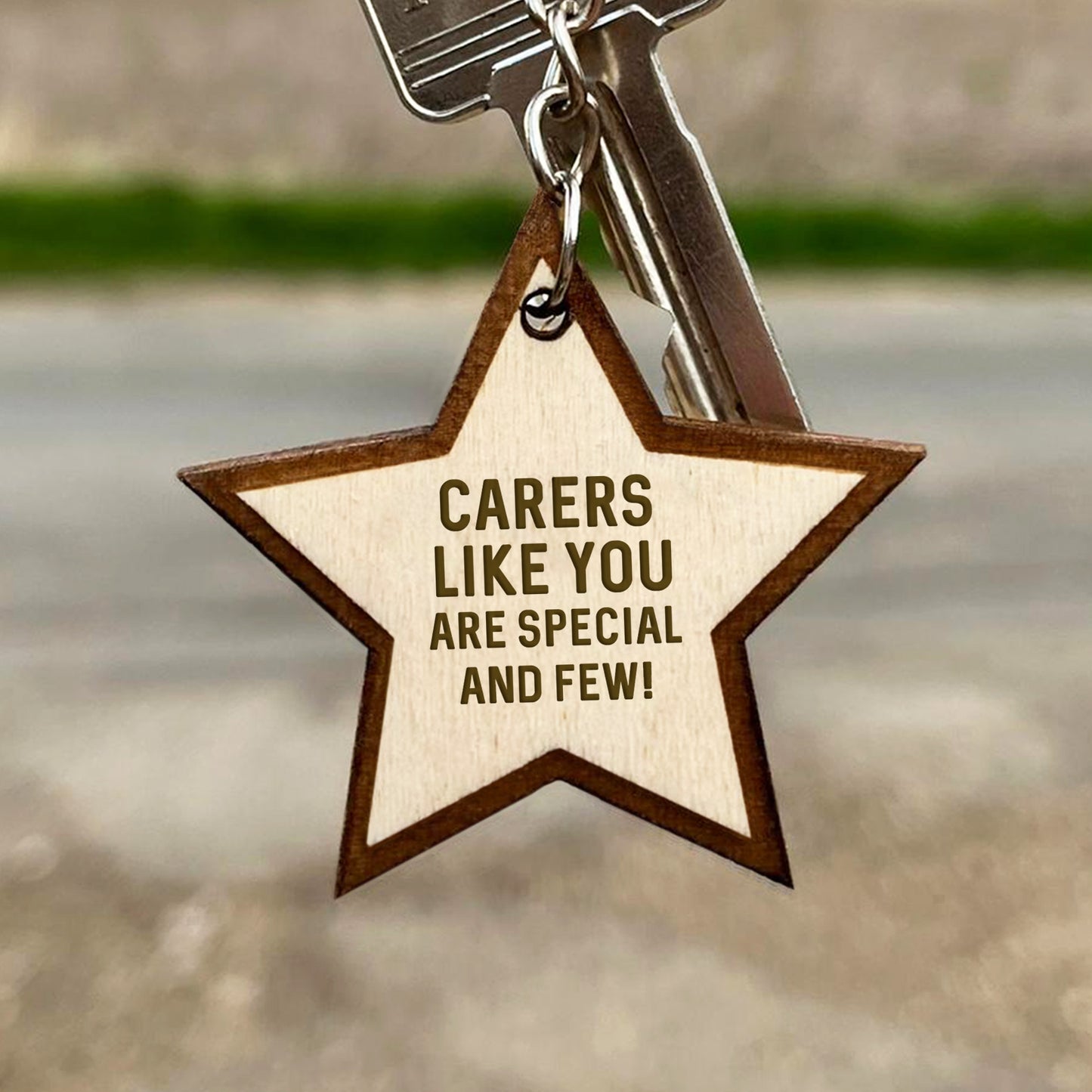 Thank You Gift For Carer Wooden Keyring Gift For Nurse