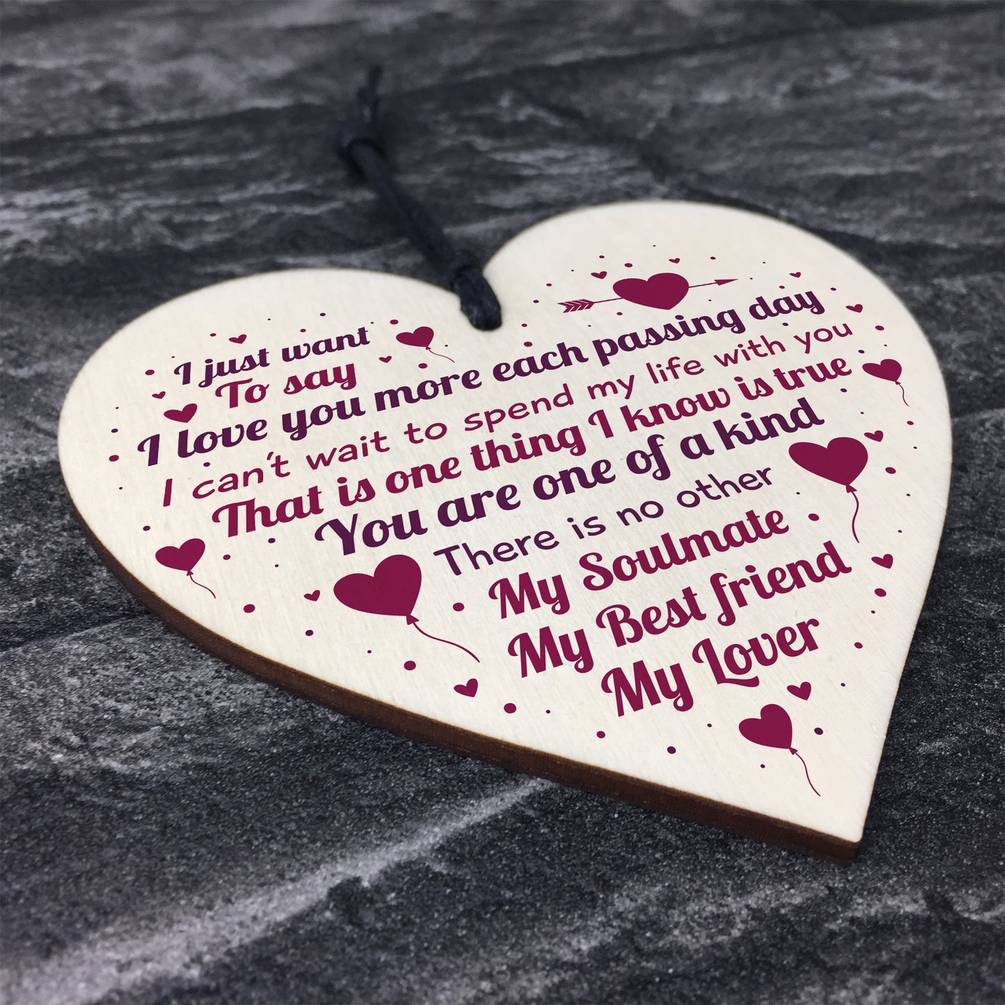 Soulmate Best Friend Valentines Relationship Gift Heart Keepsake