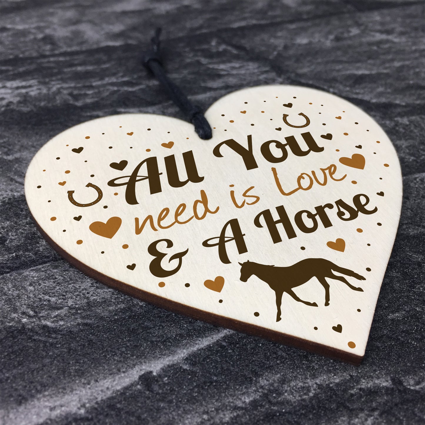 Horse Gifts For Girls Women Wooden Heart Stable Door Plaque