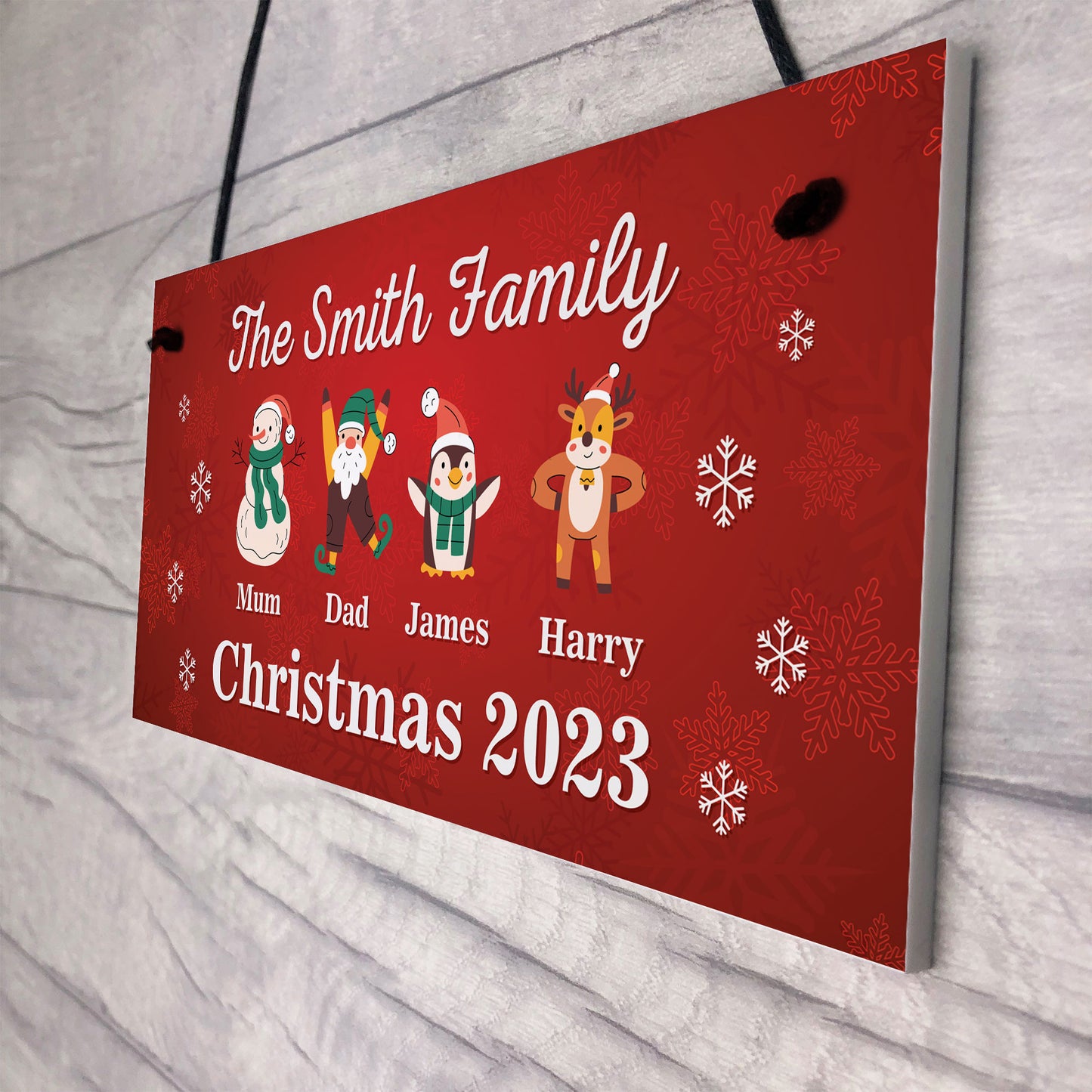 Christmas Decoration For Family Personalised Christmas Sign