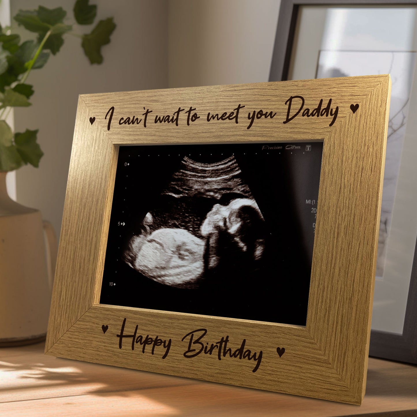 Birthday Gift For New Daddy Wooden Photo Frame Bump Gifts