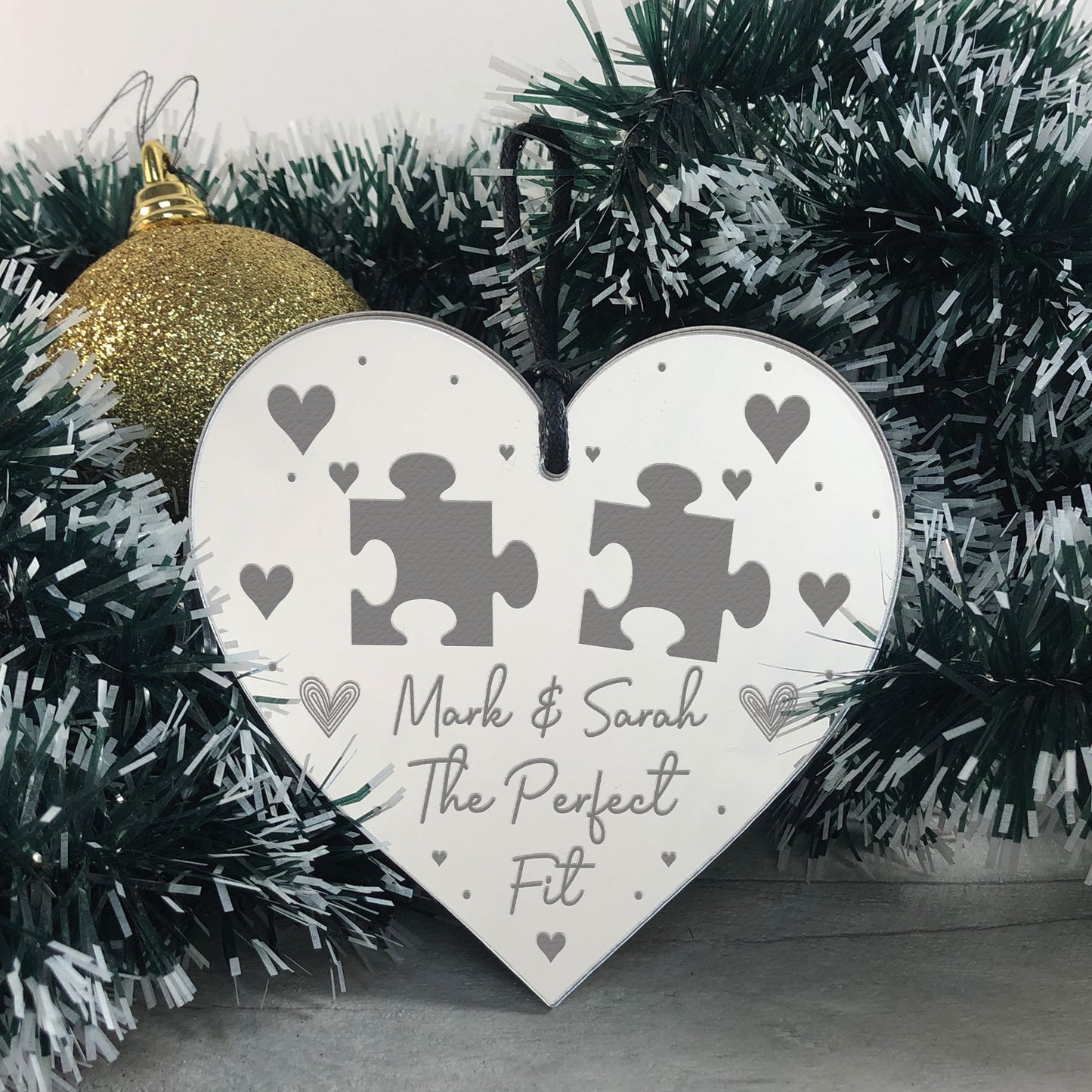 Personalised Gift for Her Him Girlfriend Wife Heart Puzzle Gift