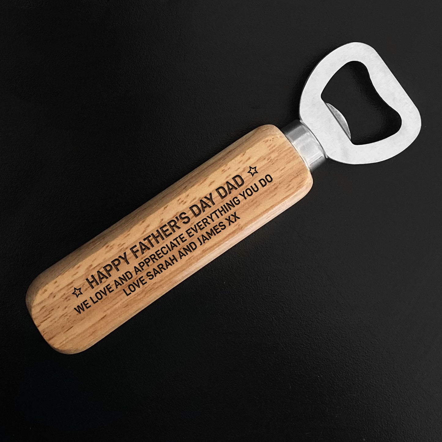 Personalised Happy Fathers Day Gift For Dad Engraved Opener